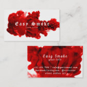 Vape Shop Carte de visite rouge (Devant / Derrière)