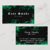 Vape Shop Carte de visite vert (Devant / Derrière)