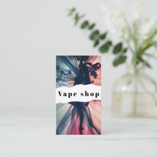 Vape Shop Fumer Carte de visite de cigarettes (Debout devant)