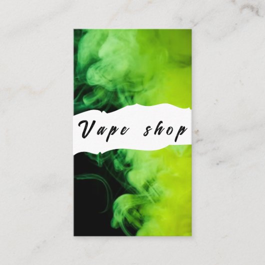 Vape Shop Fumer Carte de visite de cigarettes (Devant)