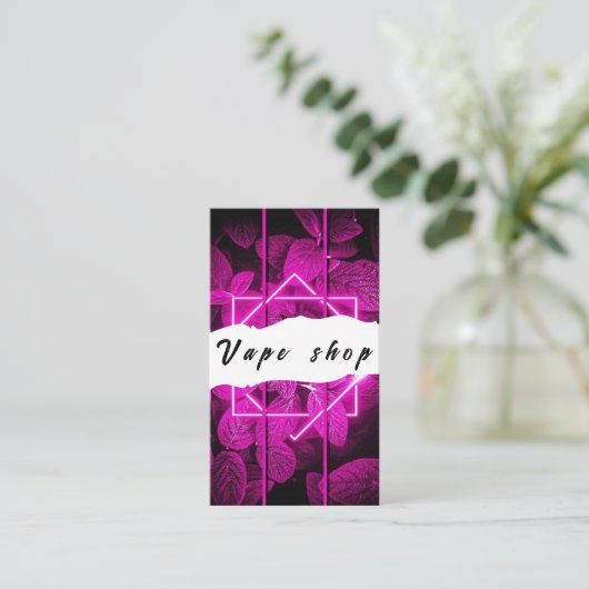 Vape Shop Fumer Carte de visite de cigarettes (Debout devant)