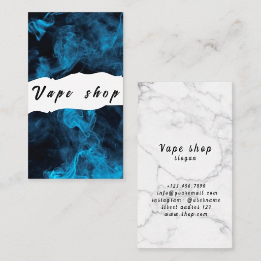 Vape Shop Fumer Carte de visite de cigarettes (Devant / Derrière)