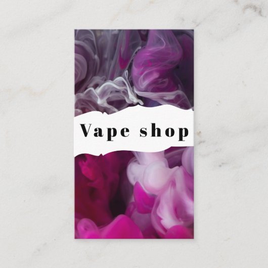Vape Shop Fumer Carte de visite de cigarettes (Devant)