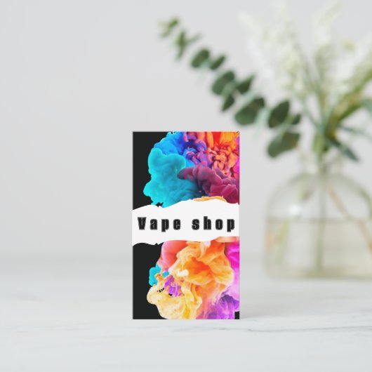 Vape Shop Fumer Carte de visite de cigarettes (Debout devant)