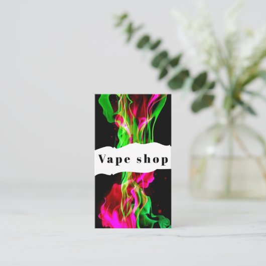 Vape Shop Fumer Carte de visite de cigarettes (Debout devant)