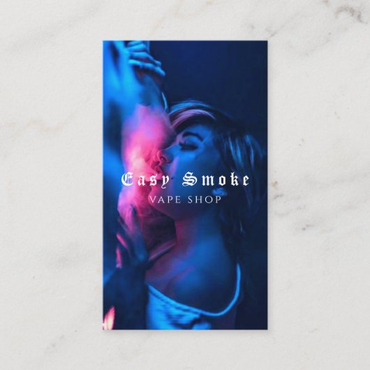 Vape Shop Fumer Carte de visite noir (Devant)