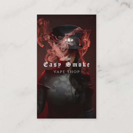 Vape Shop Fumer Carte de visite noir (Devant)