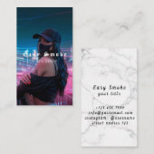 Vape Shop Fumer Carte de visite noir (Devant / Derrière)