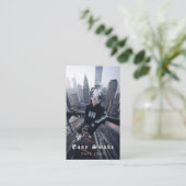 Vape Shop Fumer Carte de visite noir (Debout devant)