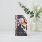Vape Shop Fumer Carte de visite noir (Debout devant)