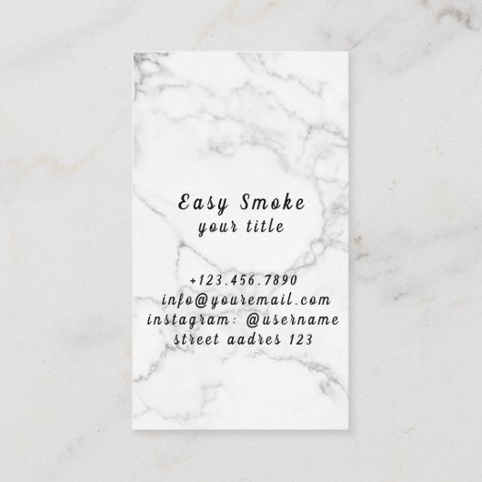 Vape Shop Fumer Carte de visite noir (Dos)