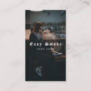 Vape Shop Fumer Carte de visite noir