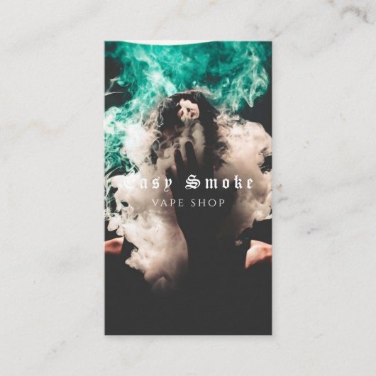 Vape Shop Fumer Carte de visite noir (Devant)