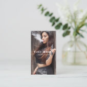 Vape Shop Fumer Carte de visite noir (Debout devant)