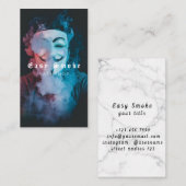 Vape Shop Fumer Carte de visite noir (Devant / Derrière)