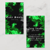 Vape Shop Green Black Smoke Carte de visite (Devant / Derrière)