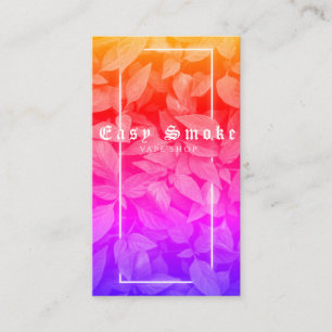 Vape Shop Green Rainbow Leafs Smoke Visitekaartje