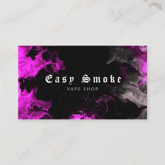 Vape Shop noir violet Carte de visite (Devant)