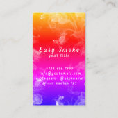 Vape Shop Rainbow Smoke Carte de visite (Dos)