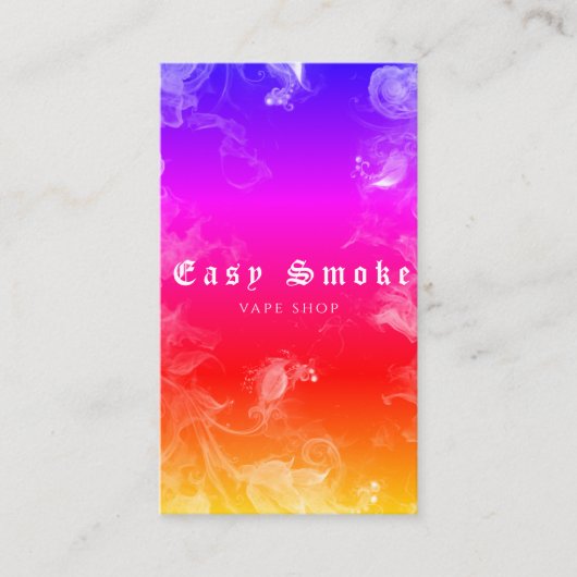 Vape Shop Rainbow Smoke Carte de visite (Devant)