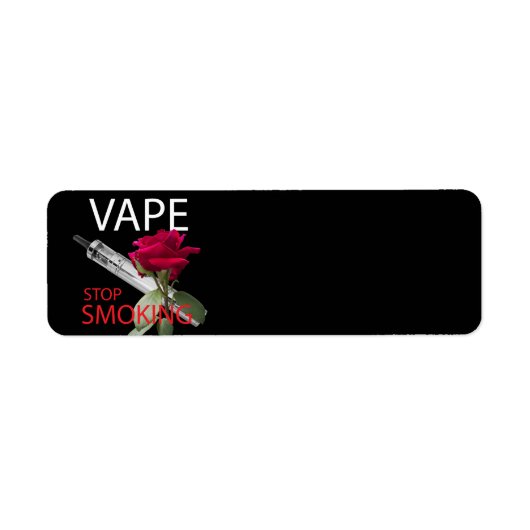 Vape. Stop met roken Etiket (Voorkant)