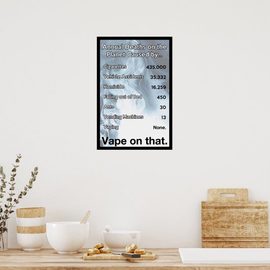 Vape sur cette affiche d'information (Cuisine)