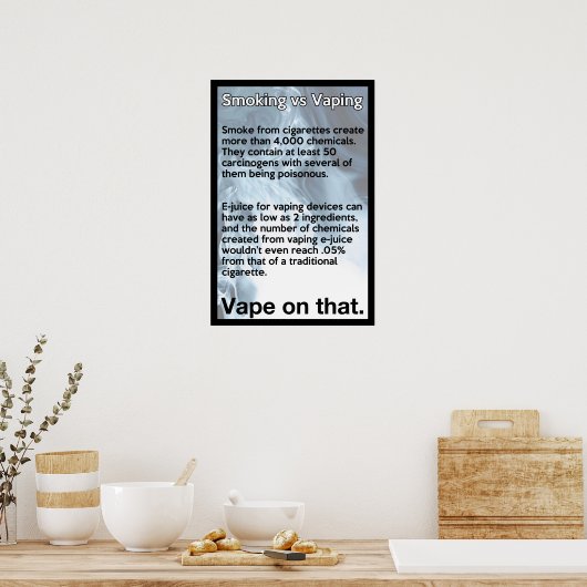 Vape sur cette affiche d'information (Cuisine)