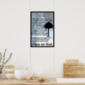 Vape sur cette affiche d'information (Cuisine)