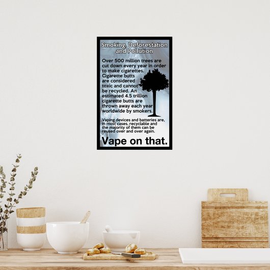 Vape sur cette affiche d'information (Cuisine)