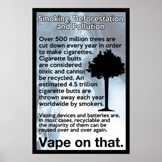 Vape sur cette affiche d'information (Devant)