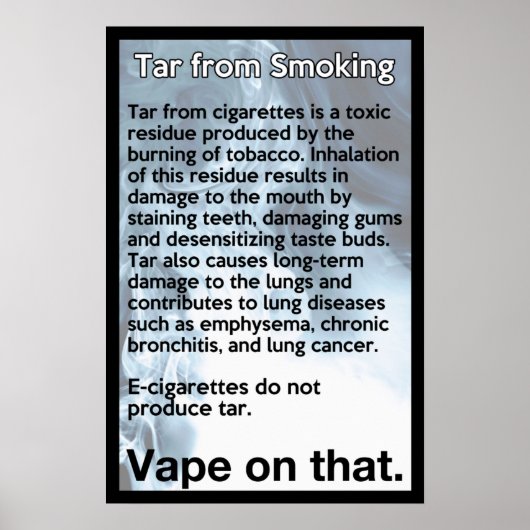 Vape sur cette affiche d'information (Devant)
