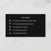 VAPE | Vape Skull Paarse Business Social Media Visitekaartje (Achterkant)