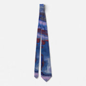 Vape Vibrant Abstrait Cravate Violette (Dos)