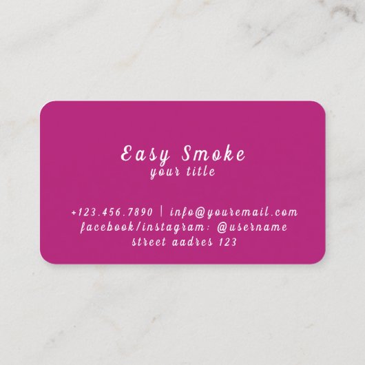 Vape Winkelen voor zakelijke korting Kaart Visitekaartje (Achterkant)