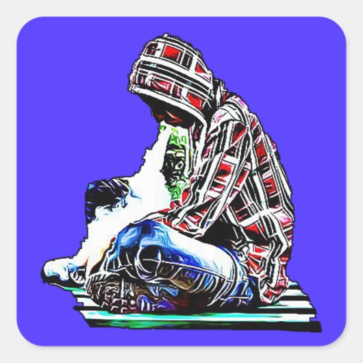 Vapende tapestickers vierkante sticker (Voorkant)