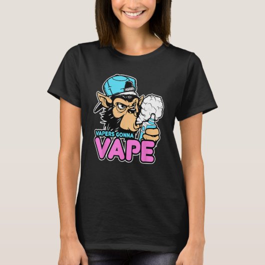Vapers Gonna Vape Gorilla T-shirt Vape T-shirt (Voorkant)
