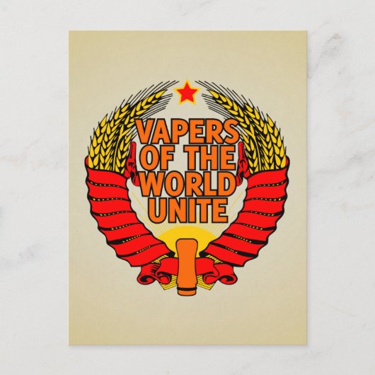 Vapers van de Wereld Unite Briefkaart (Voorkant)