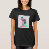 Vaperwave Aesthetic Glitch Cat Retrowave Synthwave T-shirt (Voorkant)