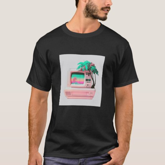 Vaperwave Aesthetic Glitch Retrowave Synthwave  12 T-shirt (Voorkant)