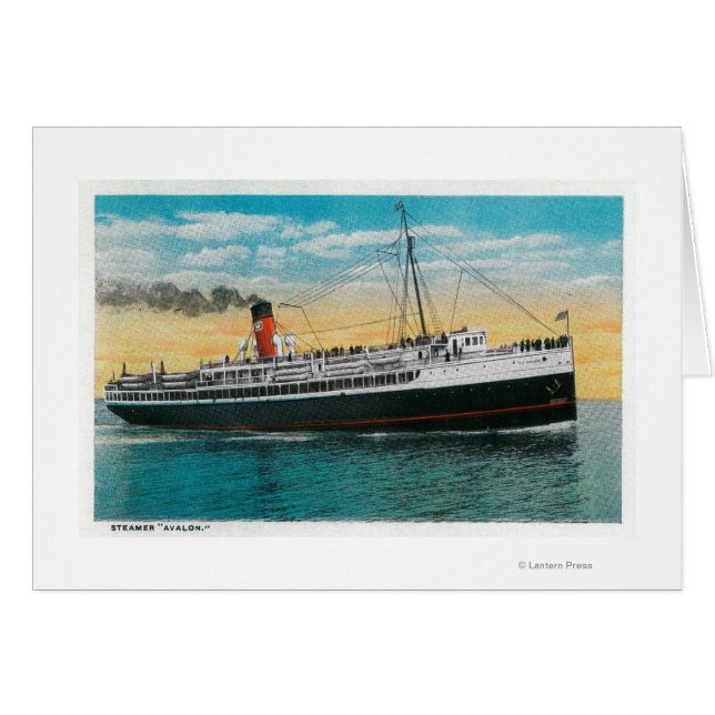 Vapeur "Avalon" à Père Noël Catalina Island (Devant horizontal)