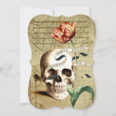 Vapeur Crâne Floral Halloween Invitations (Devant)