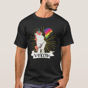 Vapicorn Eenhoorn Stoomboot Roken Stoom Vaping T-shirt