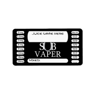 Vaping DIY E-Juice Label SubVaper door VapeGoat