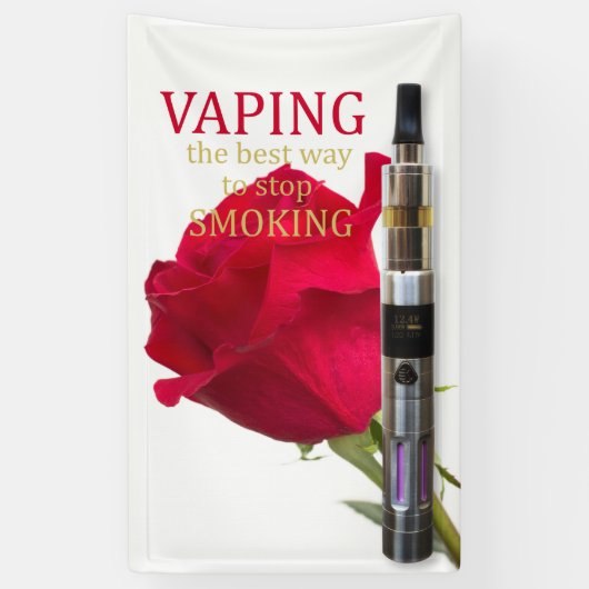 Vaping is de beste manier om te stoppen met roken spandoek (Verticaal)