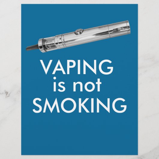 Vaping is niet roken flyer (Voorkant)