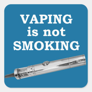 Vaping is niet roken vierkante sticker