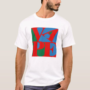vaping Retro VAPE in 70's LOVE Style beroemd gem T-shirt