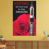 Vapings- en roos-bloem canvas afdruk (Insitu (Woonkamer))