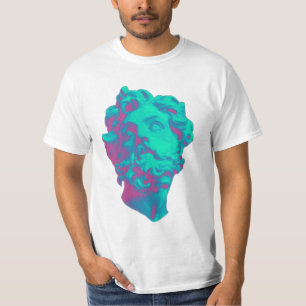 Vaporgolf Aesthetisch Glitch Statue Mannen T-shirt