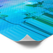 Vaporgolf dolfijn aan de hemel poster (Hoek)